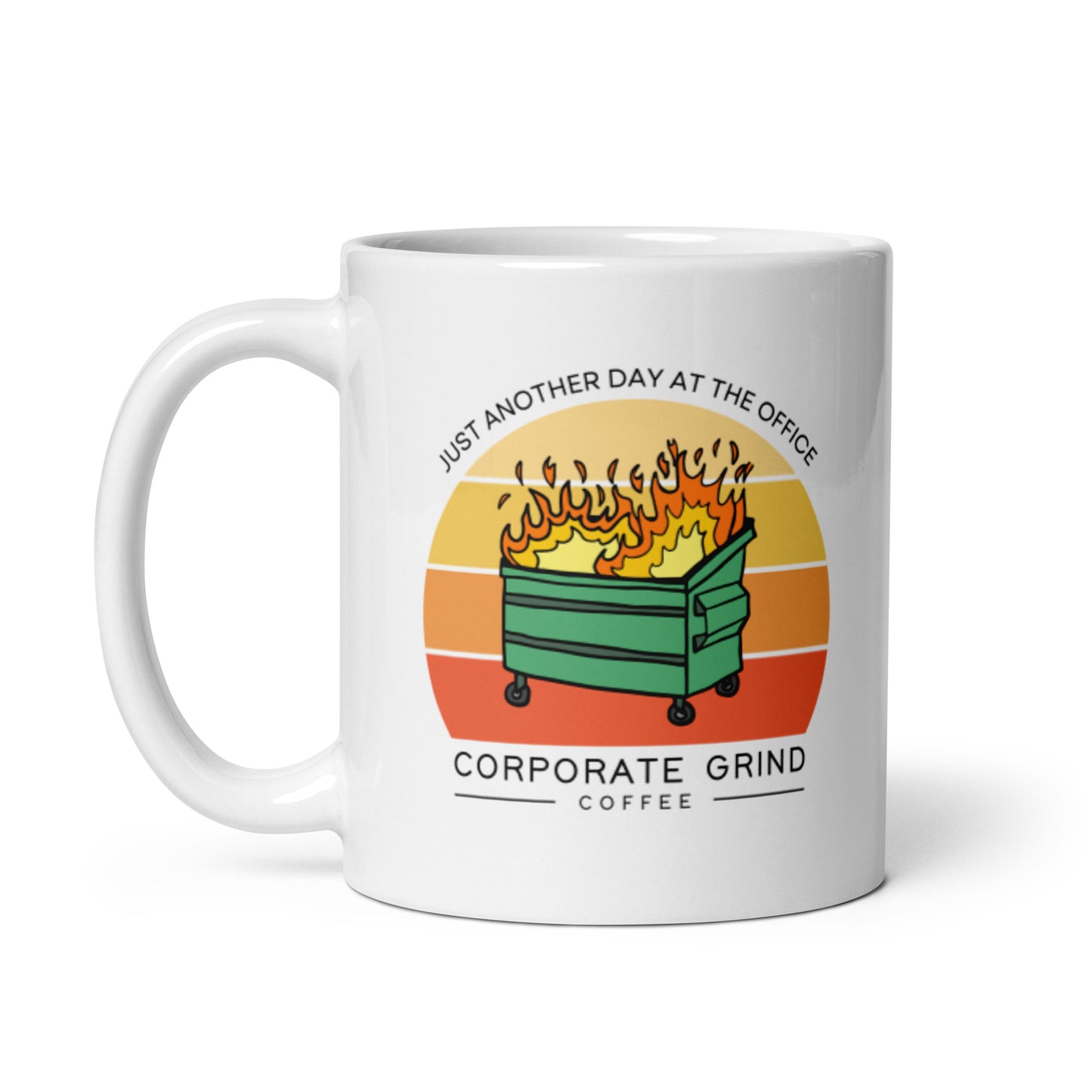 Dumpster Fire - white glossy mug